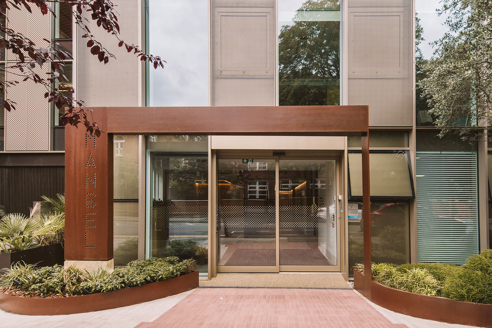 Building entrance after